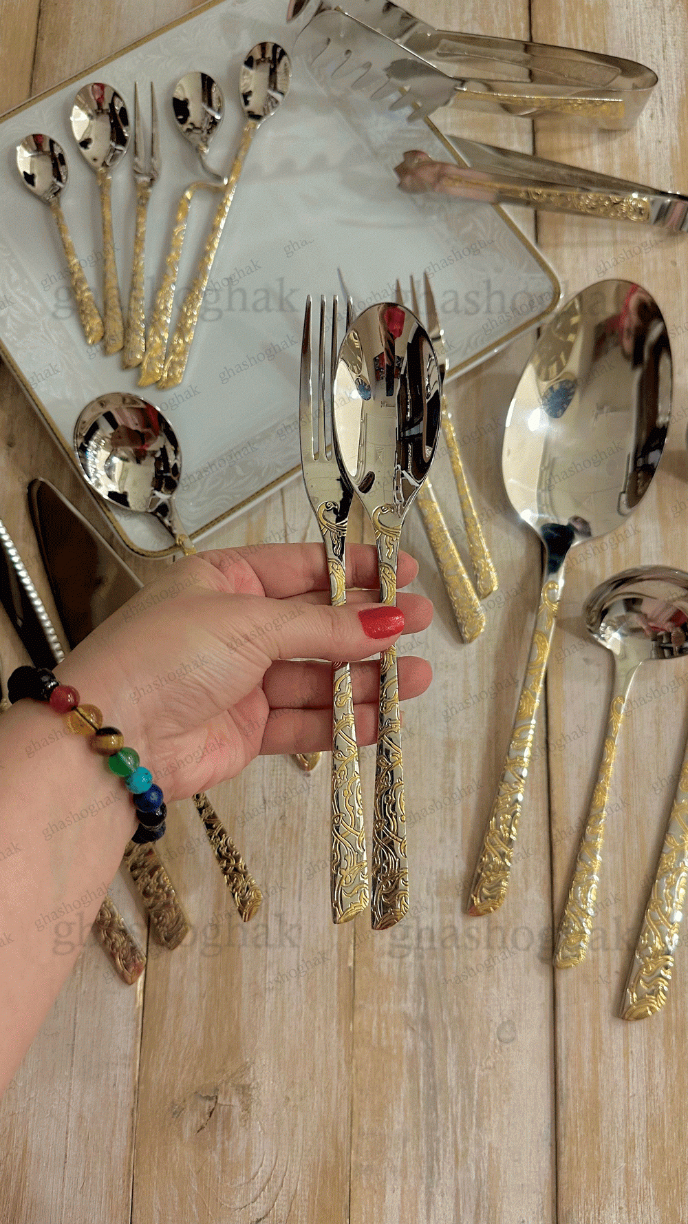 سرویس قاشق چنگال ۱۵۵ پارچه ۳۰ نفره برند ویکتوریا-7200G