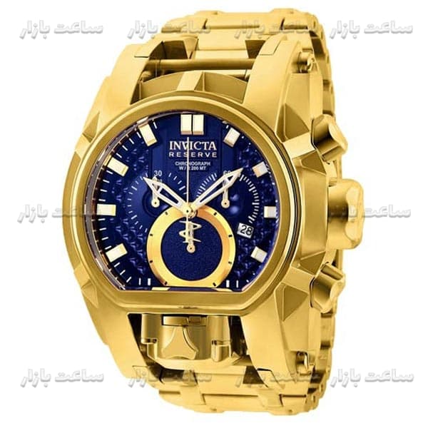 ساعت اینویکتا بولت زئوس طلایی صفحه آبی Invicta Bolt Zeus IBZGB500