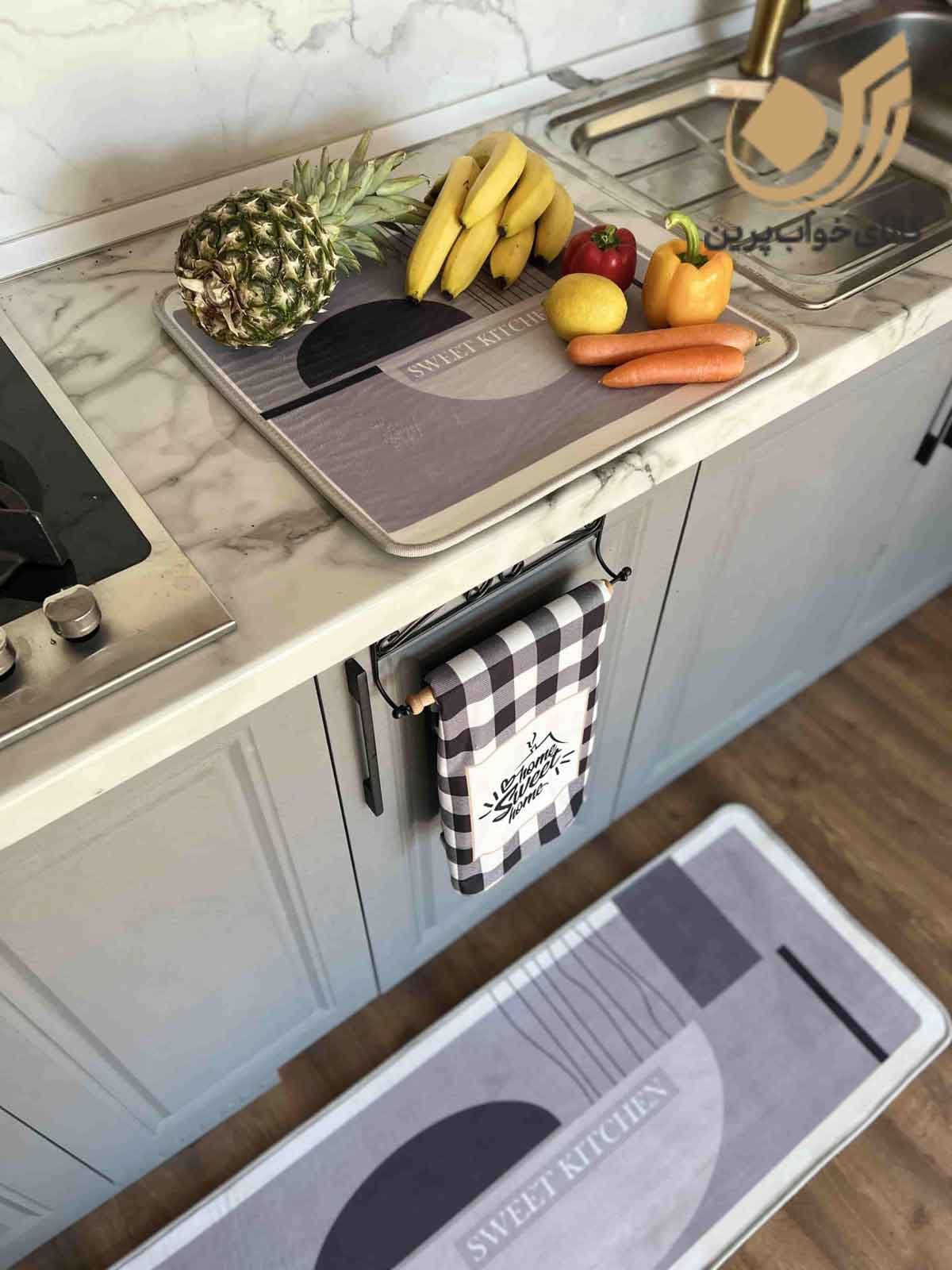 ست زیرسینکی و نمگیر 2 تکه برند هومیتو طرح SWEET KITCHEN — تصویر ۴