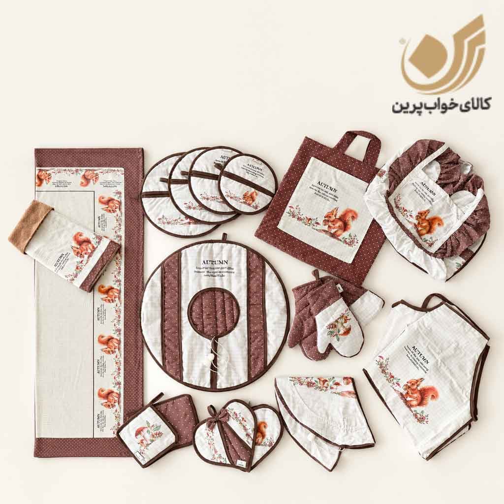 سرویس آشپزخانه ۱۵ تکه برند هومیتو طرح سنجاب