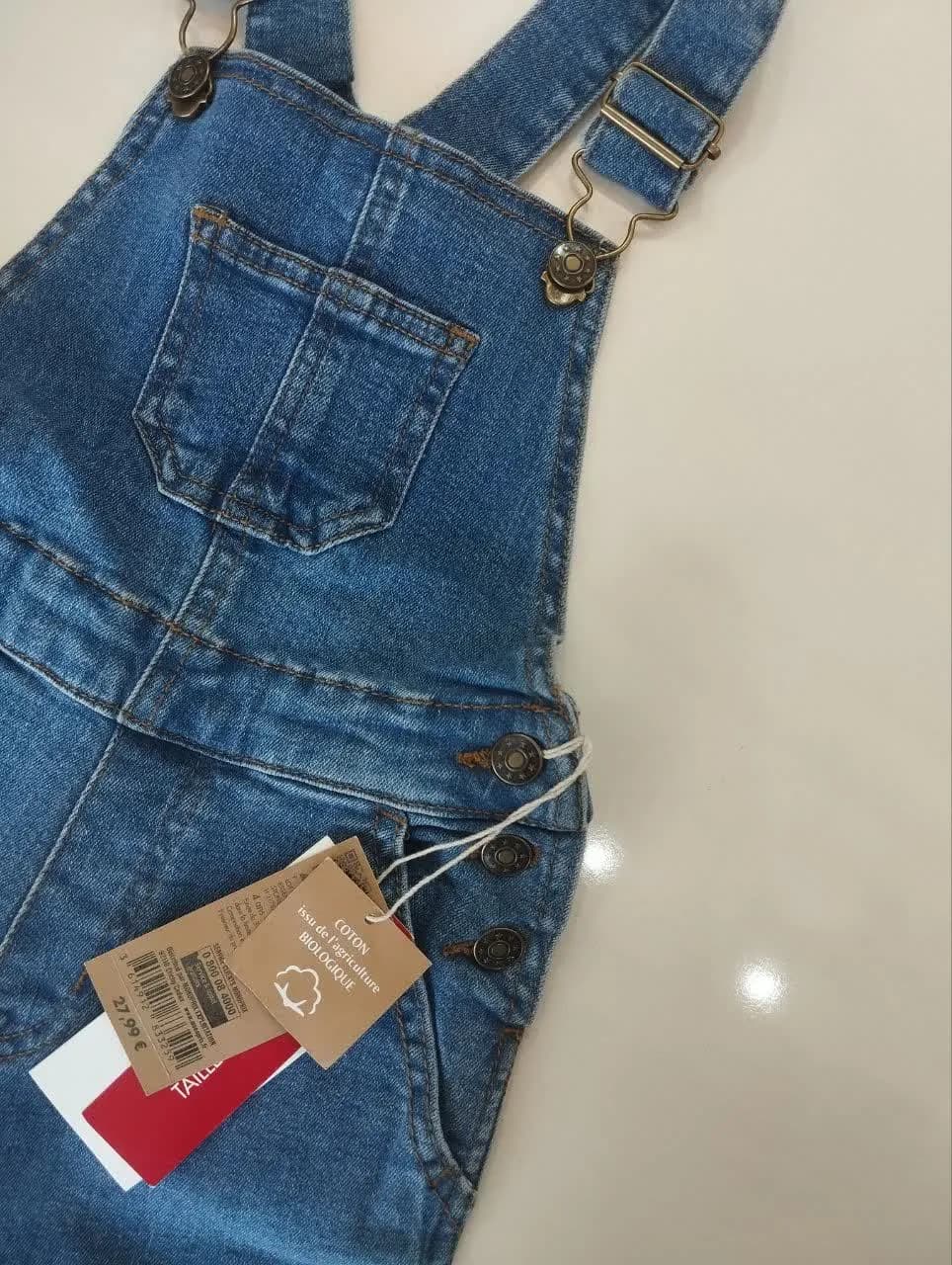 پیش بندی جین تیره MONOPRIX — تصویر ۳