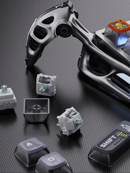 کیبورد گیمینگ گراواستار مدل GravaStar Mercury K1 Pro – Interstellar Silver — تصویر ۹