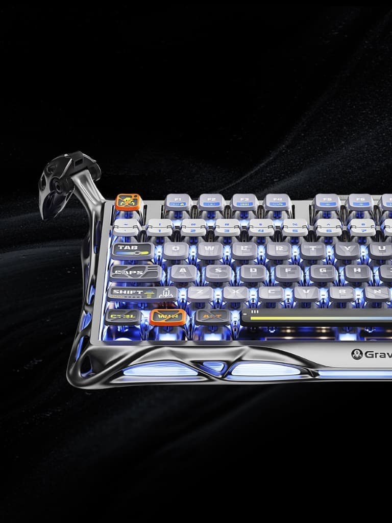 کیبورد گیمینگ گراواستار مدل GravaStar Mercury K1 Pro – Interstellar Silver — تصویر ۵