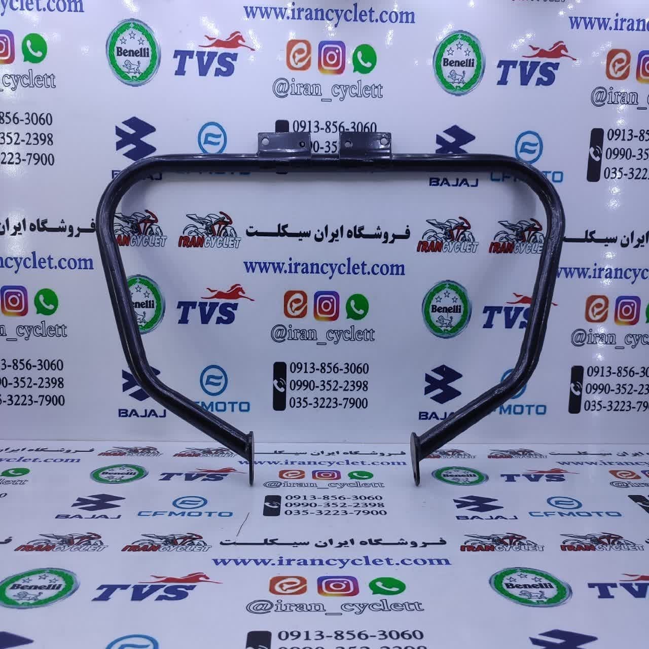سپر گارد موتور سیکلت پالس و آپاچی مشکی کد B21782 — تصویر ۲