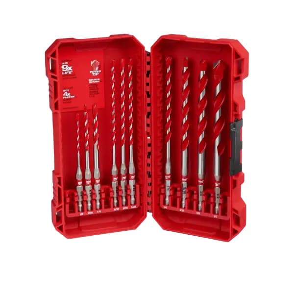ست ۱۰ عددی مته ایمپکت خور مخصوص بتن میلواکی کد 9058-20-48 — تصویر ۲