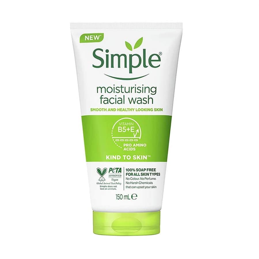 ژل شستشوی مرطوب کننده سیمپل حجم 150 میل | Simple moisturizing washing gel
