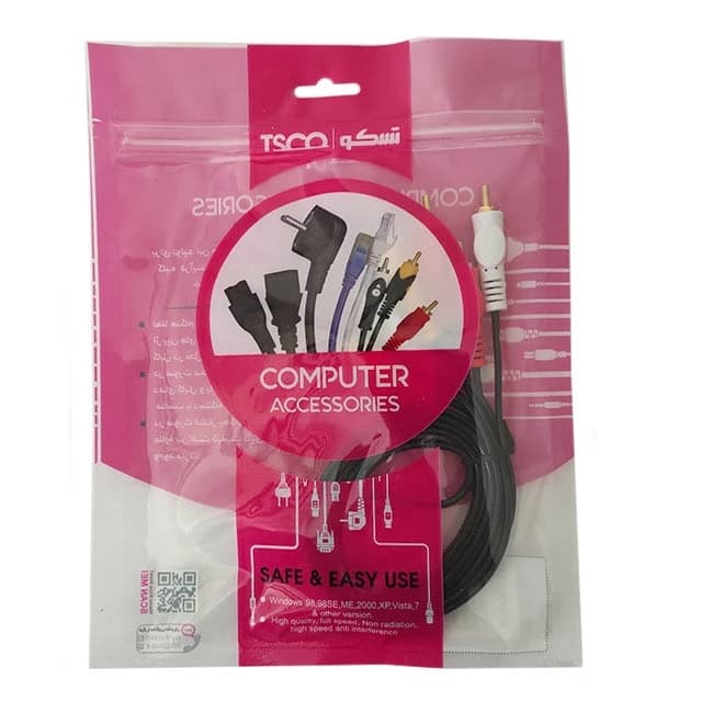 کابل 3 به 3 RCA تسکو مدل TC 12 طول 1.5 متر کد B21548 — تصویر ۳