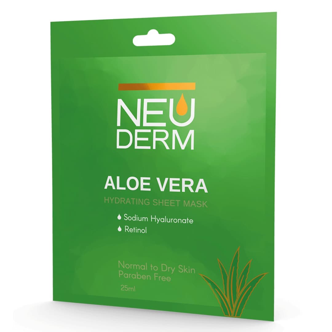 ماسک صورت ورقه ای حاوی عصاره آلوئه ورا نئودرم NEUDERM