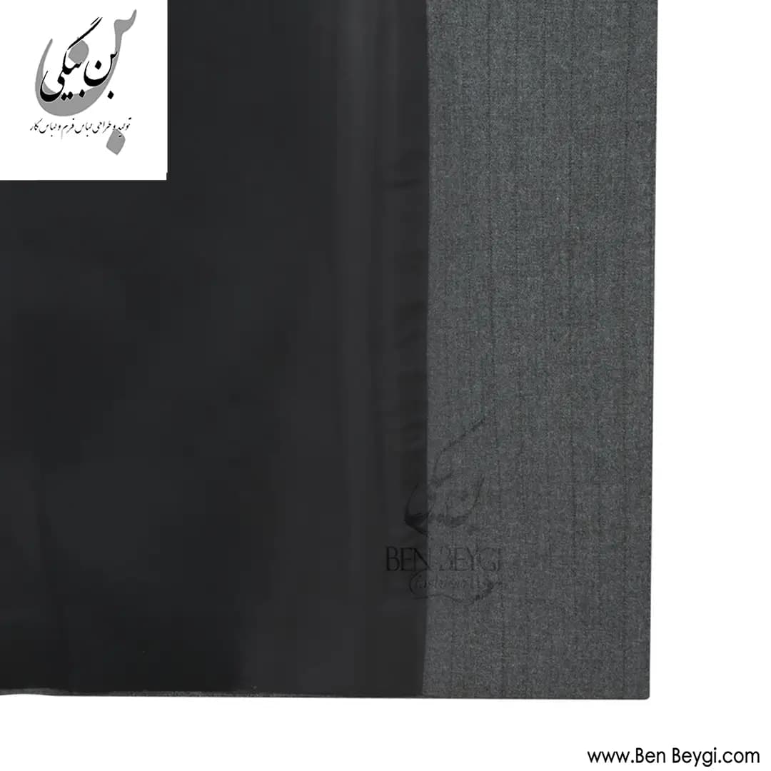 مانتو اداری طوسی یقه ملوانی تک دکمه پارچه بزیاق دیپلمات کد 42638 — تصویر ۱۰
