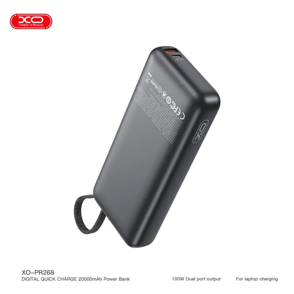 پاوربانک 130 وات 20هزار میلیآمپر ایکس او مدل XO PR268 — تصویر ۲