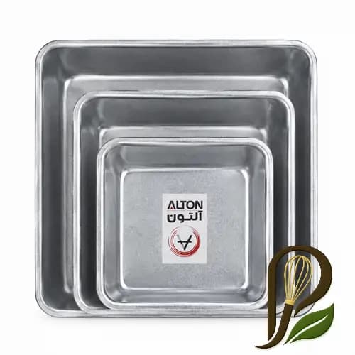 قالب کیک مربع گالوانیزه آلتون (Alton) | سایز ۱۵×۱۵، ارتفاع ۷ سانتیمتر — تصویر ۳