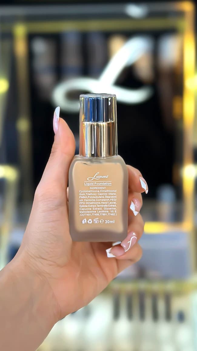 کرم پودر پمپی لوسمنت SPF30 حاوی روغن آرگان و آلوئه ورا (Losment) – 35 میل — تصویر ۵