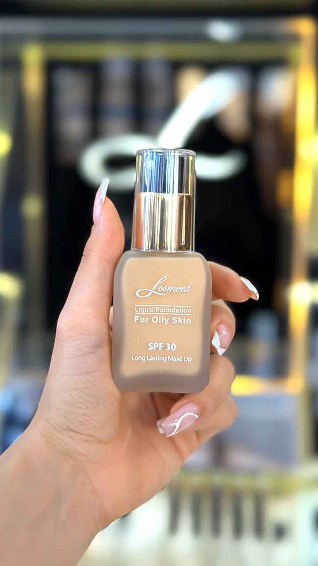 کرم پودر پمپی لوسمنت SPF30 حاوی روغن آرگان و آلوئه ورا (Losment) – 35 میل — تصویر ۴