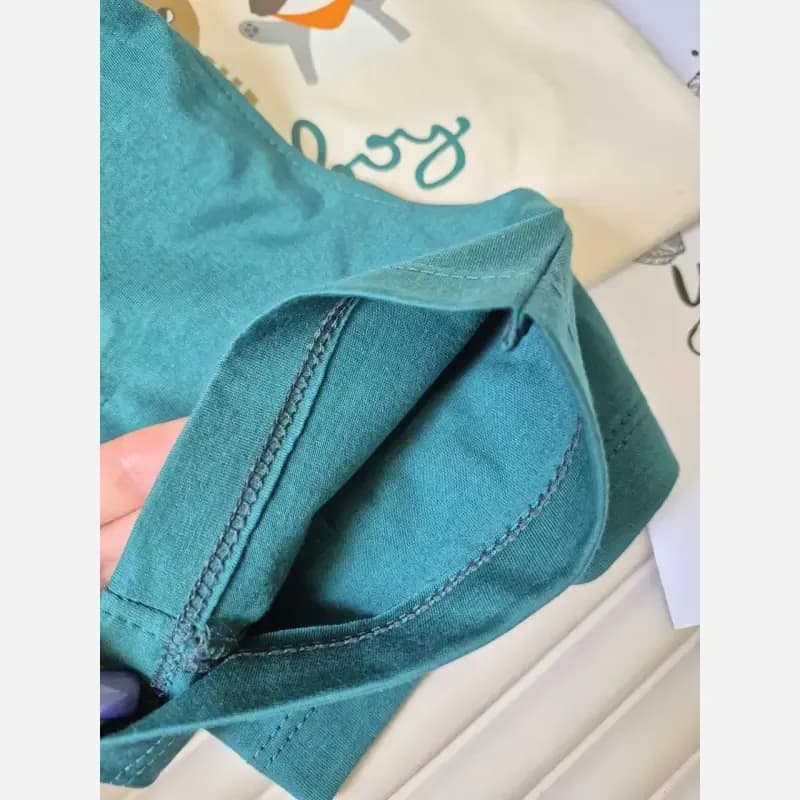 ست تیشرت و شلوارک راحتی بچگانه طرح حیوانات Good Boy نخ پنبه اعلا سایز 40 تا 50 — تصویر ۵