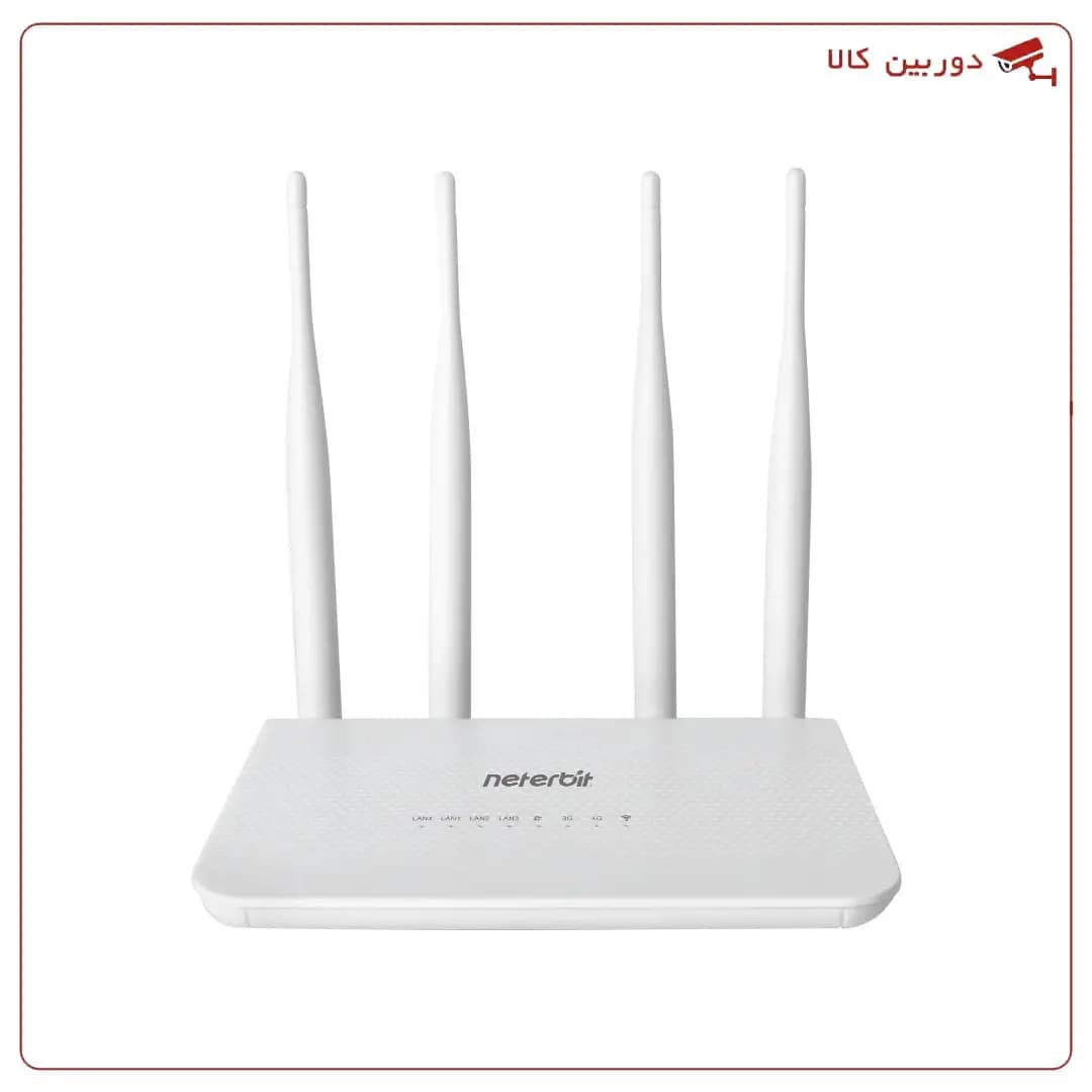 روتر 4G LTE نتربیت NW-431F | اینترنت سیمکارتی 150Mbps، وایفای 300Mbps، 4 پورت LAN و 4 آنتن خارجی — تصویر ۲