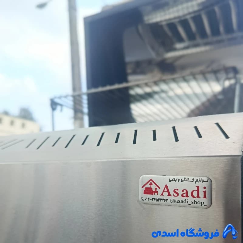 باربیکیو استیل کابینت دار 100 سانتی — تصویر ۳