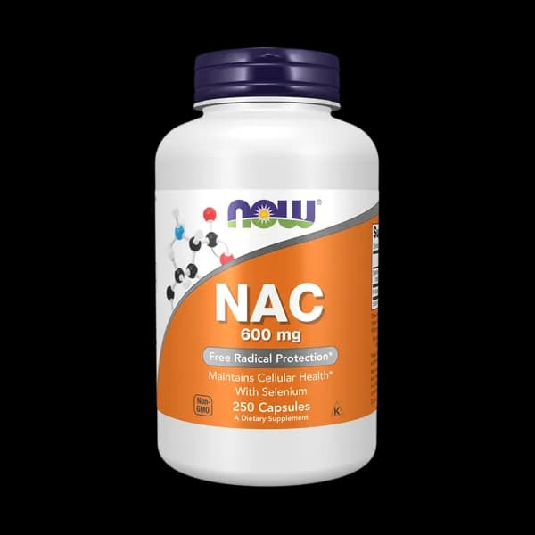 NOW Foods NAC 600mg 250 Veg Capsules — تصویر ۲