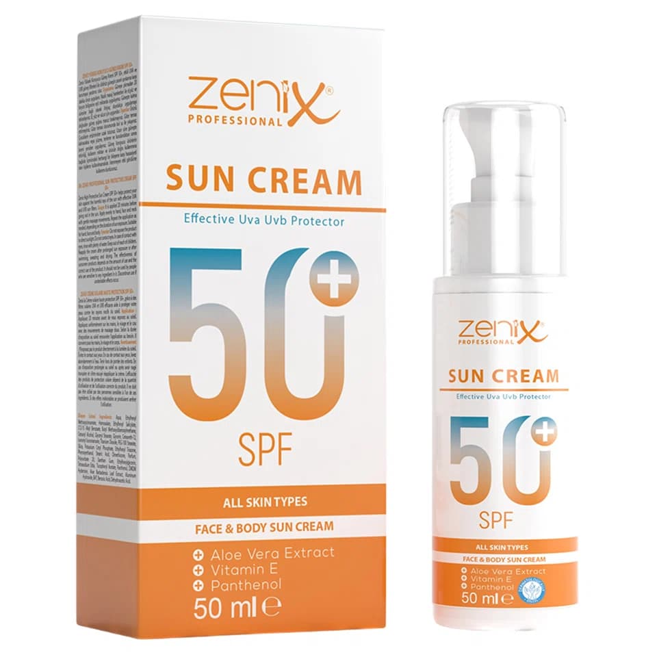 کرم ضد آفتاب زنیکس zenix sun cream SPF50 حجم 50 میلی لیتر