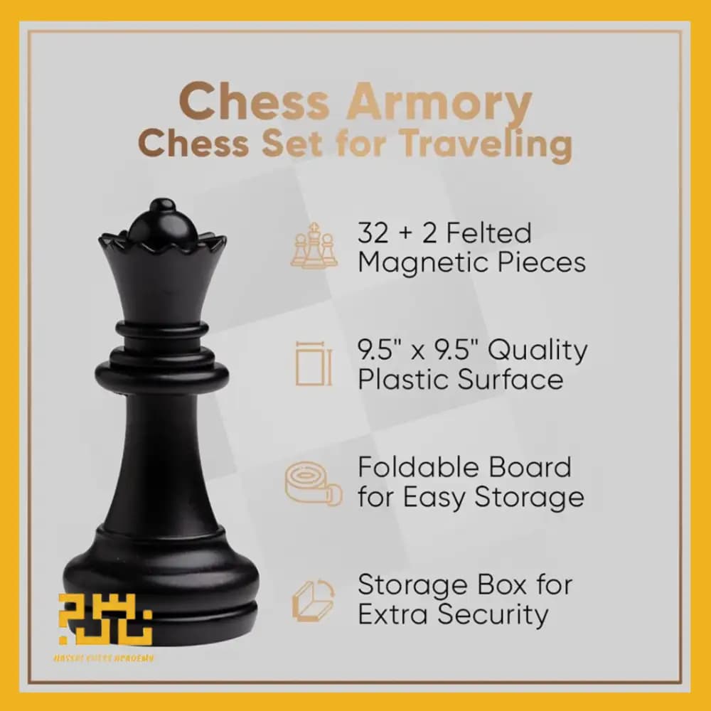 ست شطرنج سفری مغناطیسی وارداتی Chess Armory — تصویر ۵