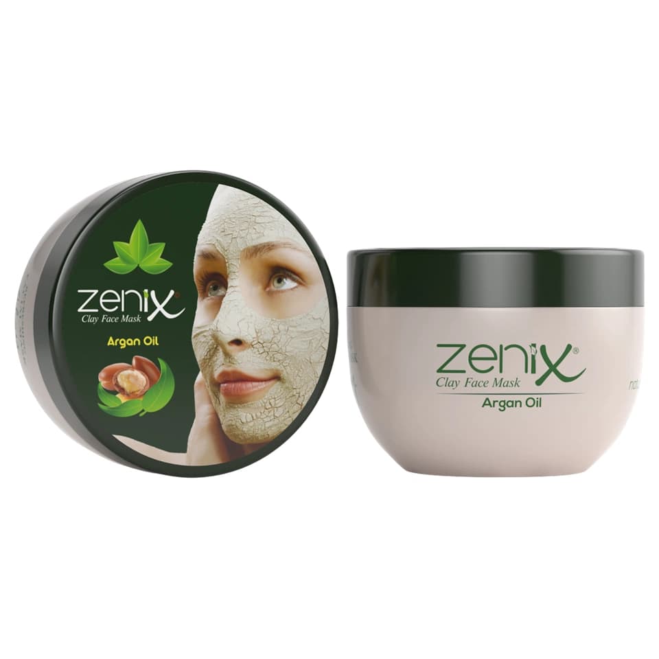 ماسک صورت خاک رس و فندق (حاوی آرگان) زنیکس Zenix Clay Face Mask Argan وزن 350 گرم