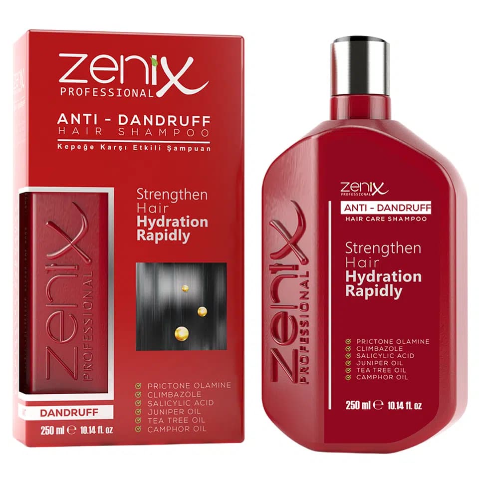 شامپو مو تخصصی ضد شوره سر زنیکس zenix anti dandruff hair shampoo حجم 250 میلی لیتر — تصویر ۲