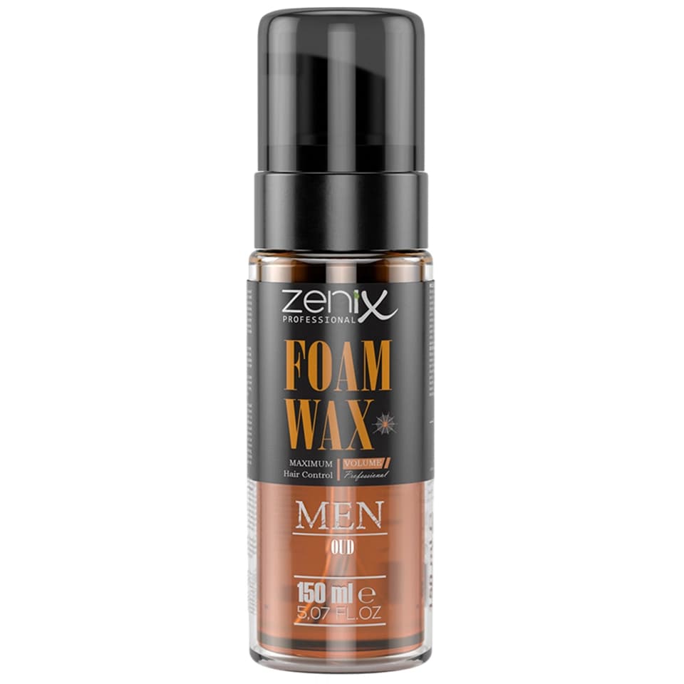 واکس مو فومی رایحه عود زنیکس zenix men series hair style wax foam extra strong oud حجم 150 میلی لیتر — تصویر ۲