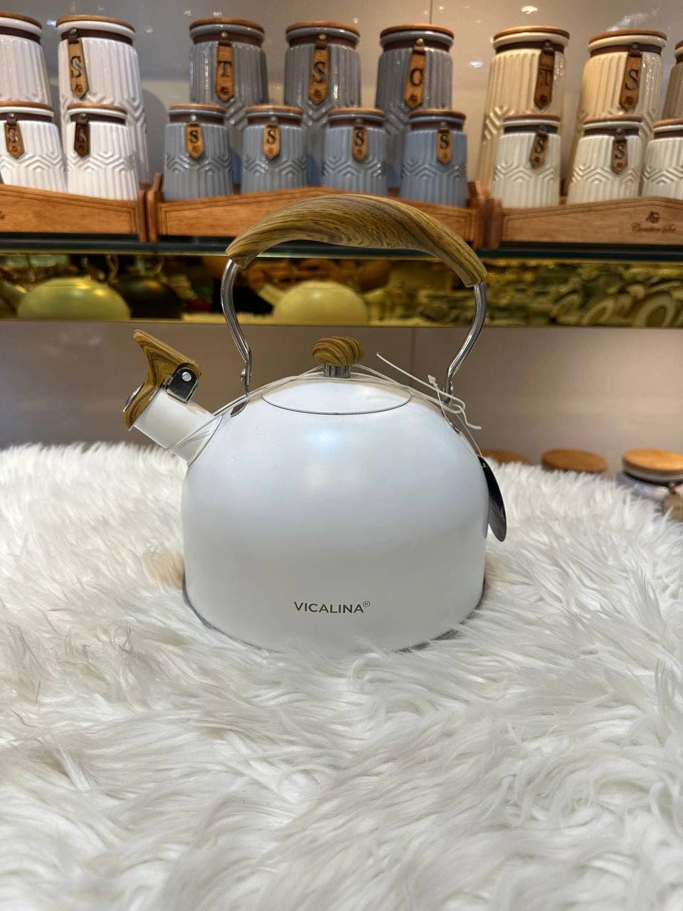 کتری سوتی استیل دسته متحرک 4 رنگ — تصویر ۴