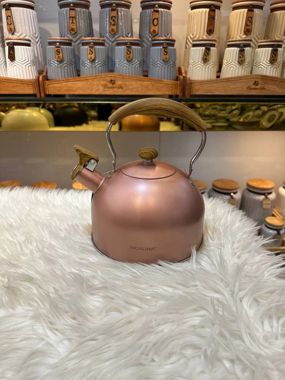 کتری سوتی استیل دسته متحرک 4 رنگ — تصویر ۵