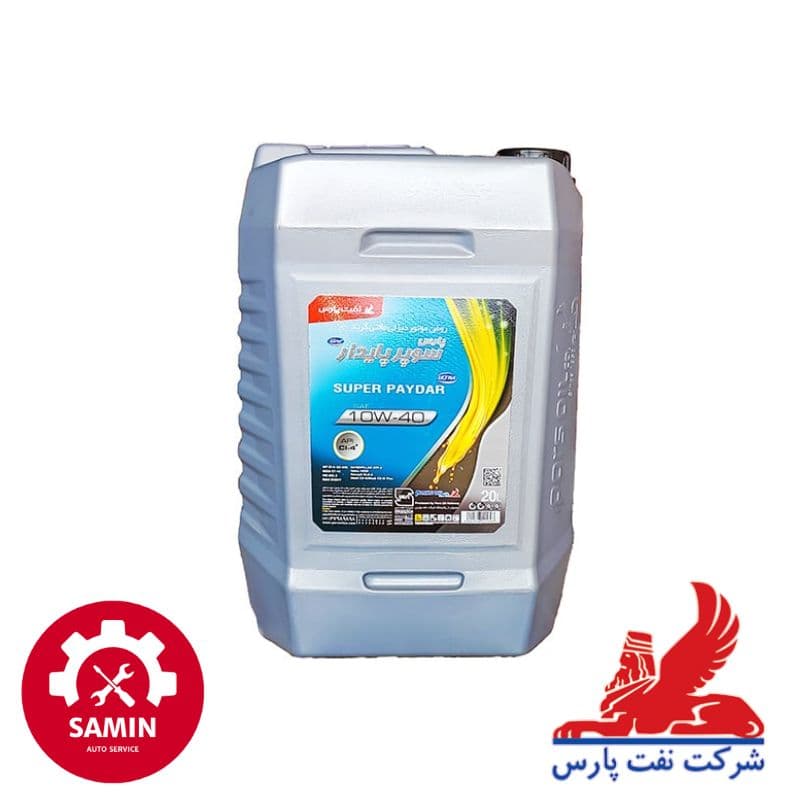 روغن موتور دیزلی پارس سوپر پایدار اولترا 10W40 CI-4+ بیست لیتری | تعویض درب فروشگاه — تصویر ۲