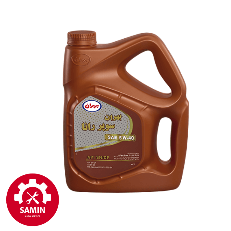 روغن موتور بهران سوپر رانا 5W40 با سطح کیفی API SN/CF تمام سنتتیک چهار لیتری | تعویض رایگان درب فروشگاه