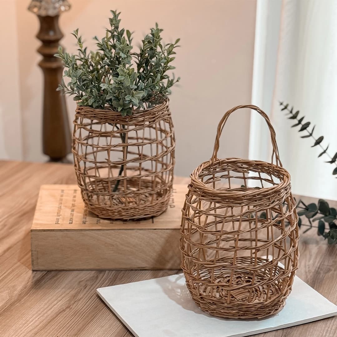 گلدون حصیری دسته دار — تصویر ۶