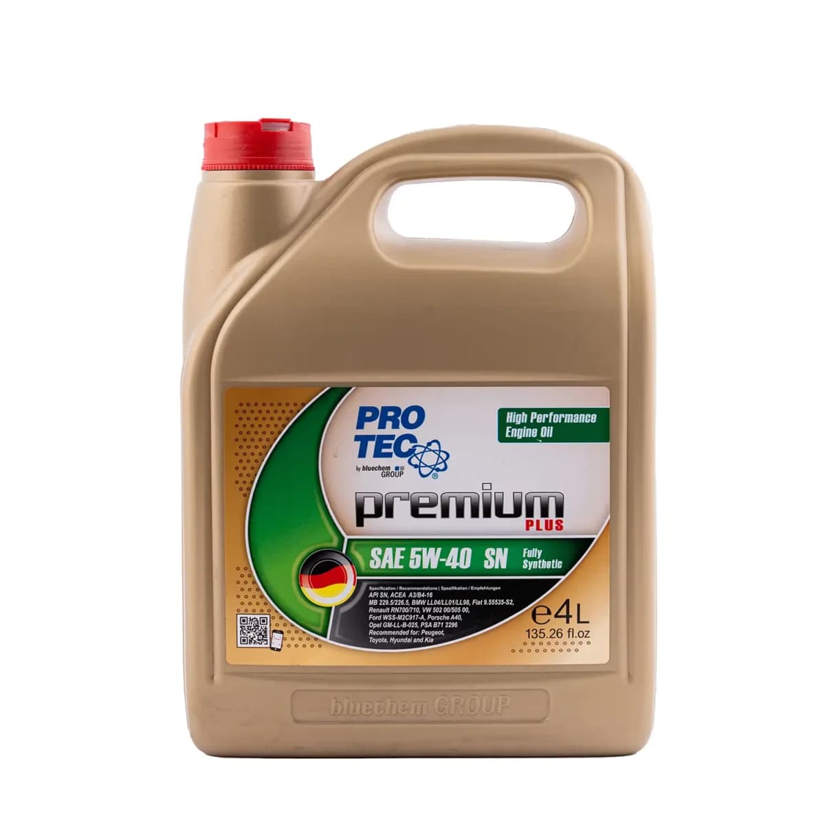 روغن موتور پروتک 5W40 SN حجم 4L — تصویر ۲