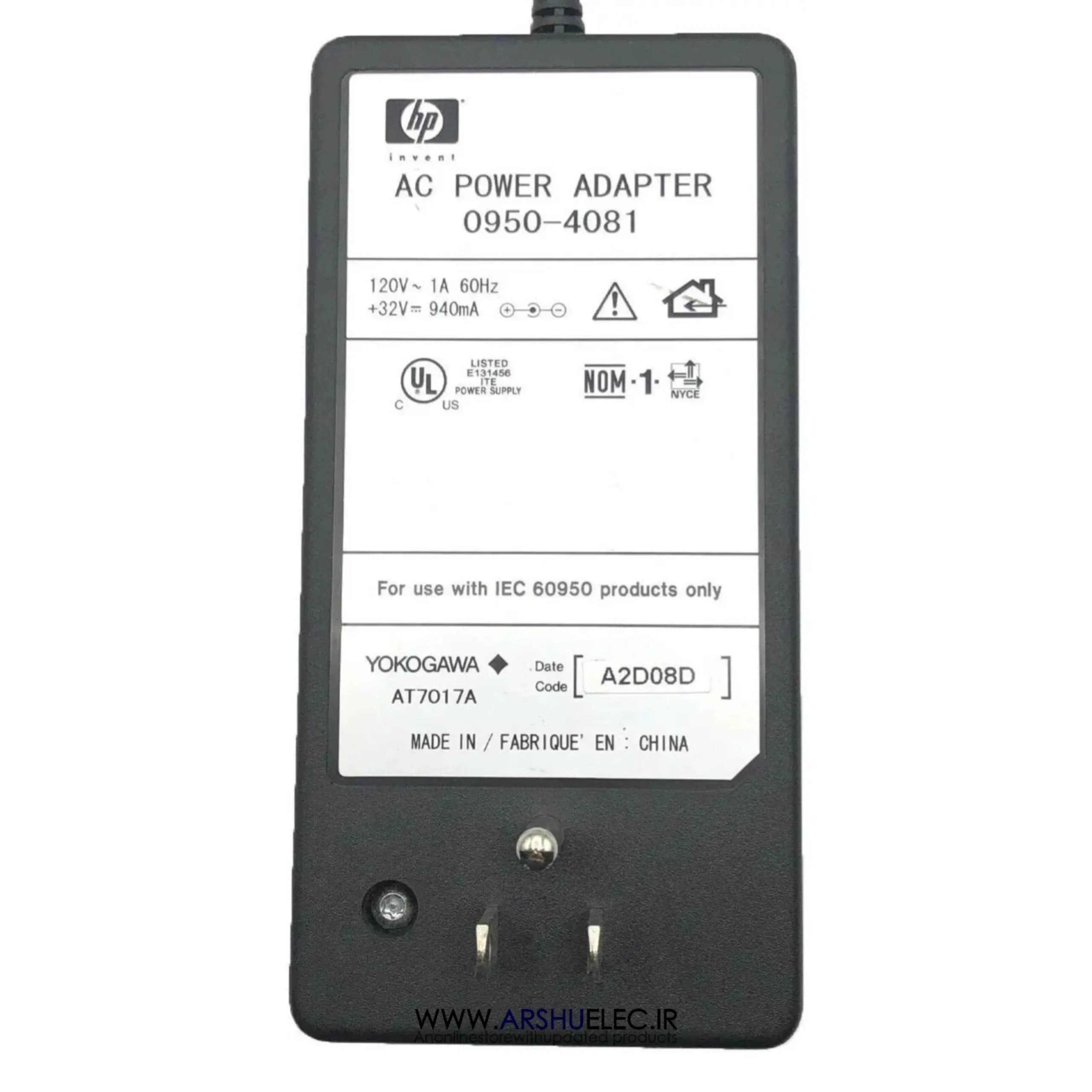 آداپتور پرینتر اچ پی 32 ولت 940 میلی آمپر مدل HP 0950-4081 مناسب پرینترهای HP DeskJet | HP OfficeJet — تصویر ۴