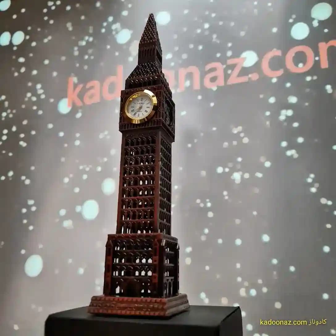 ماکت فلزی برج ساعت بیگ بن Big Ben لندن – رنگ برنزی سایز ۲۵ سانت — تصویر ۸