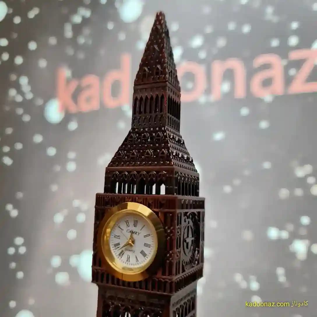ماکت فلزی برج ساعت بیگ بن Big Ben لندن – رنگ برنزی سایز ۲۵ سانت — تصویر ۴