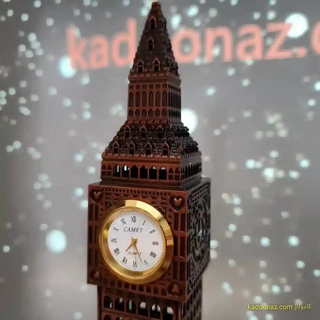 ماکت فلزی برج ساعت بیگ بن Big Ben لندن – رنگ برنزی سایز ۳۰ سانت — تصویر ۵
