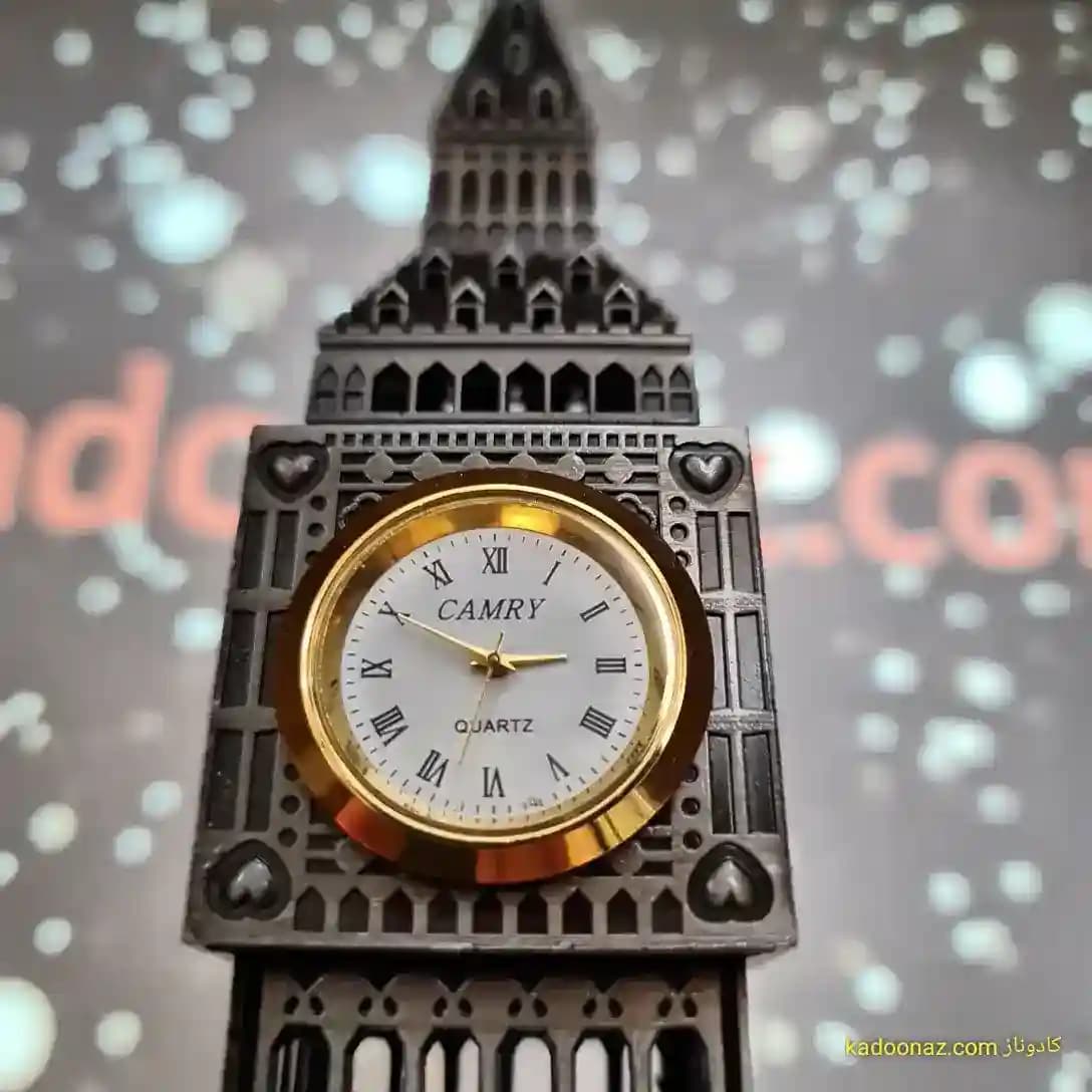 ماکت فلزی برج ساعت بیگ بن Big Ben لندن – رنگ نقره ای سایز ۳۰ سانت — تصویر ۳