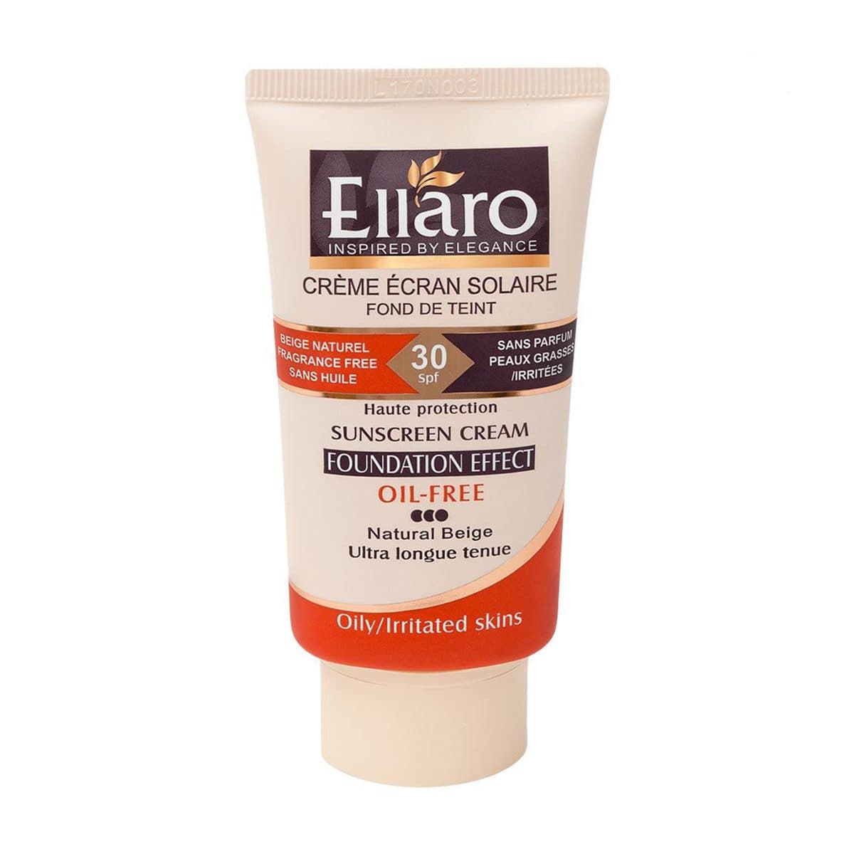 کرم ضد آفتاب رنگی بژ طبیعی مات فاقد چربی الارو با SPF30 حجم 40 میل | Ellaro Sunscreen Cream Oil Free SPF30 Tinted Natural Beige 40ml — تصویر ۷