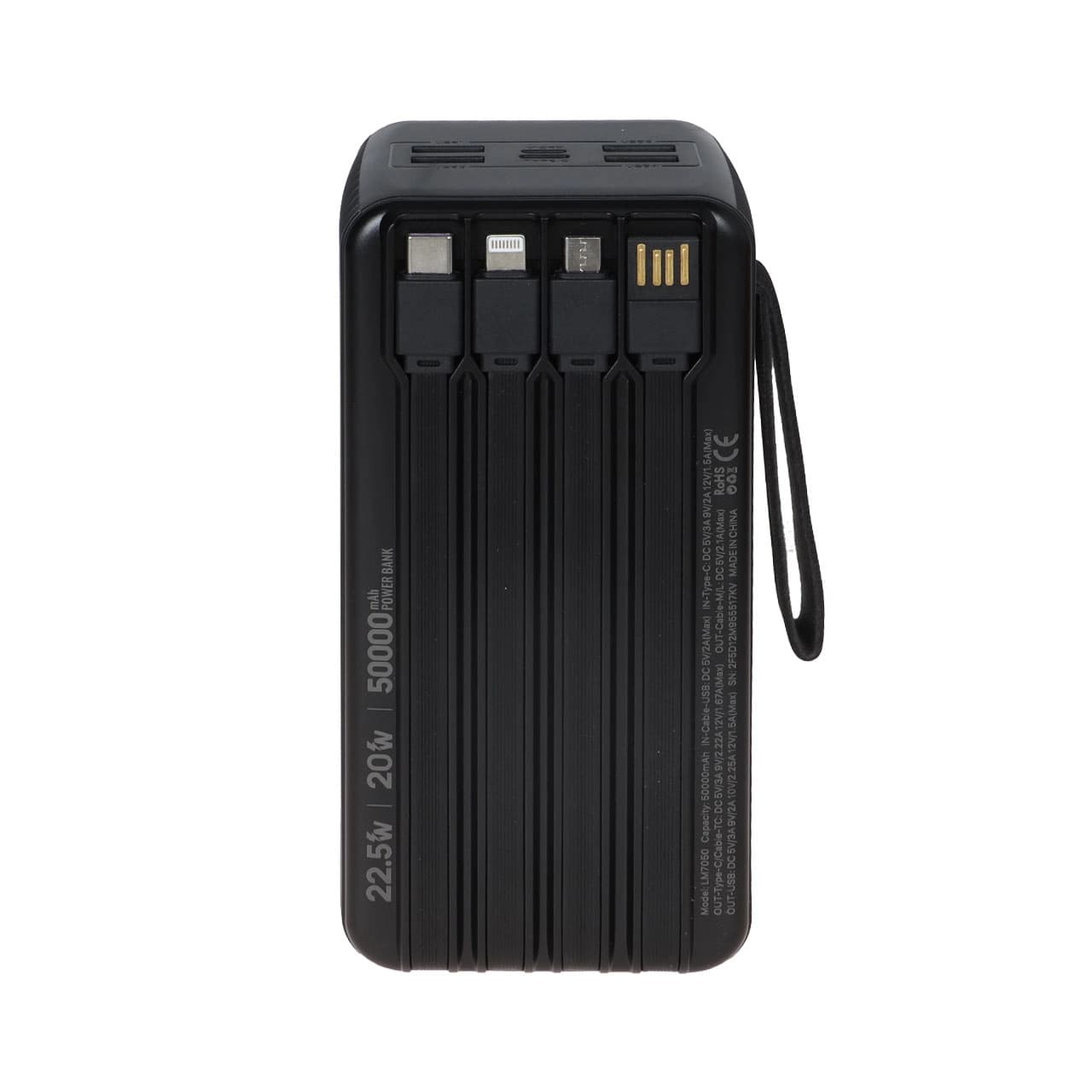پاوربانک PD و فست شارژ Liami 50000Ah مدل LM7050 22.5W – مشکی (گارانتی شش ماهه شرکتی) — تصویر ۱۱