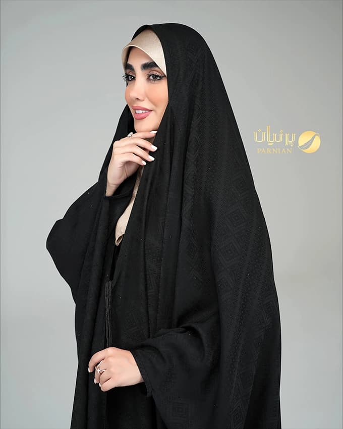 چادر جده عربی نخ کره طرح 6 — تصویر ۵