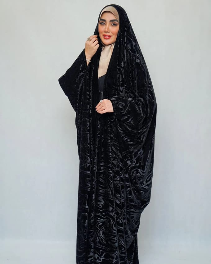 چادر عربی جده مخمل ونوس ایتالیا طرح موج
