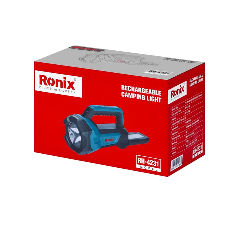 نورافکن دوکاره تاشو شارژی رونیکس مدل RH-4231 — تصویر ۳