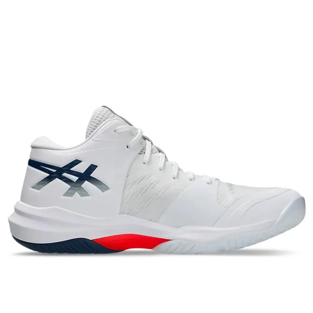 کتونی والیبال ساق دار Asics Sky Elite 3 Paris اسیکس اسکای الیت 3 پاریس رنگ سفید سرمه ای — تصویر ۴