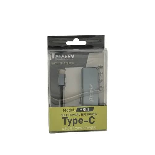 هاب یو اس بی چهار پورت ایلون مدل eleven H801 TYPE C — تصویر ۳