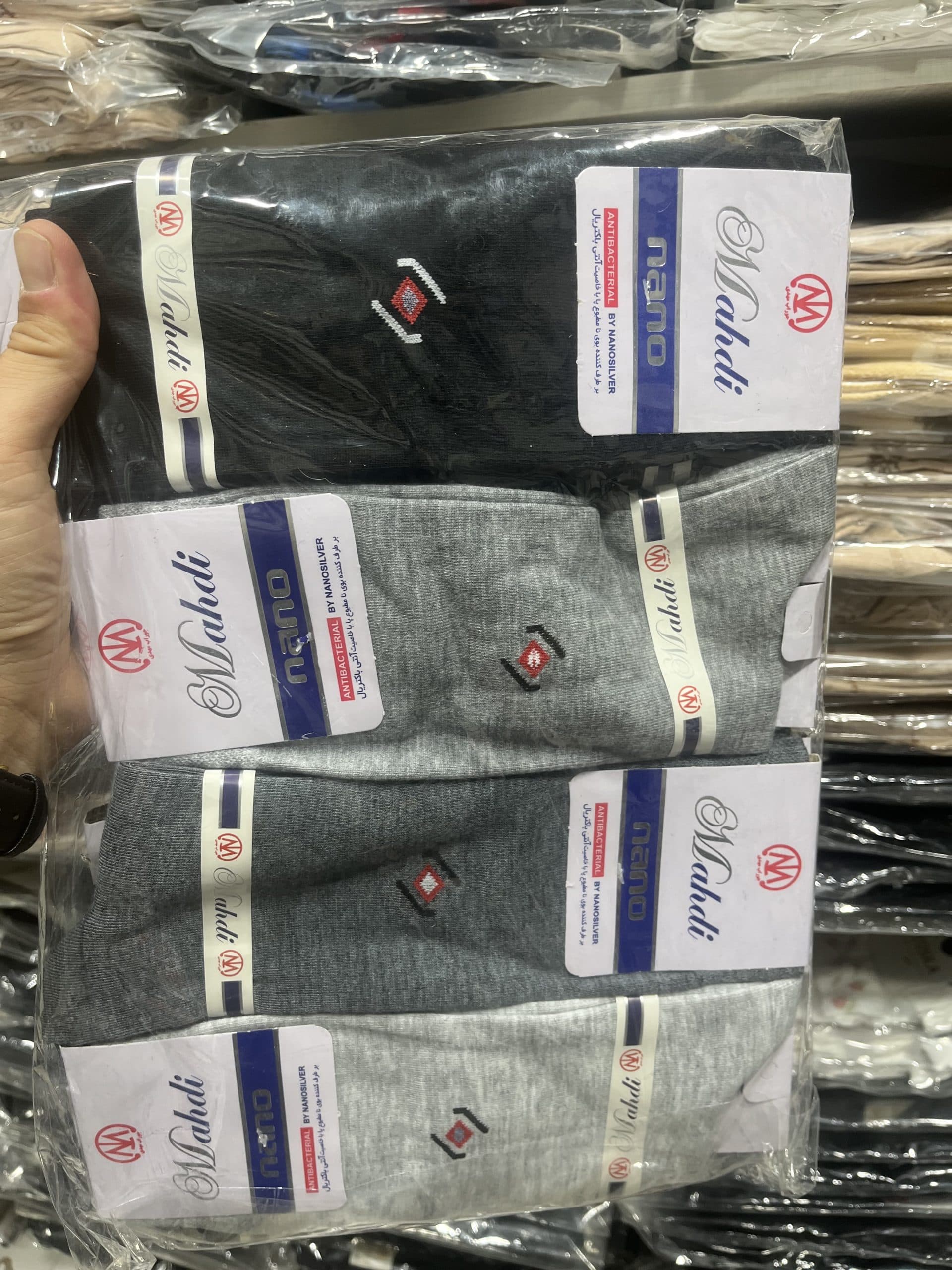 جوراب مردانه ساقبلند(12جفت)کد1289 — تصویر ۳