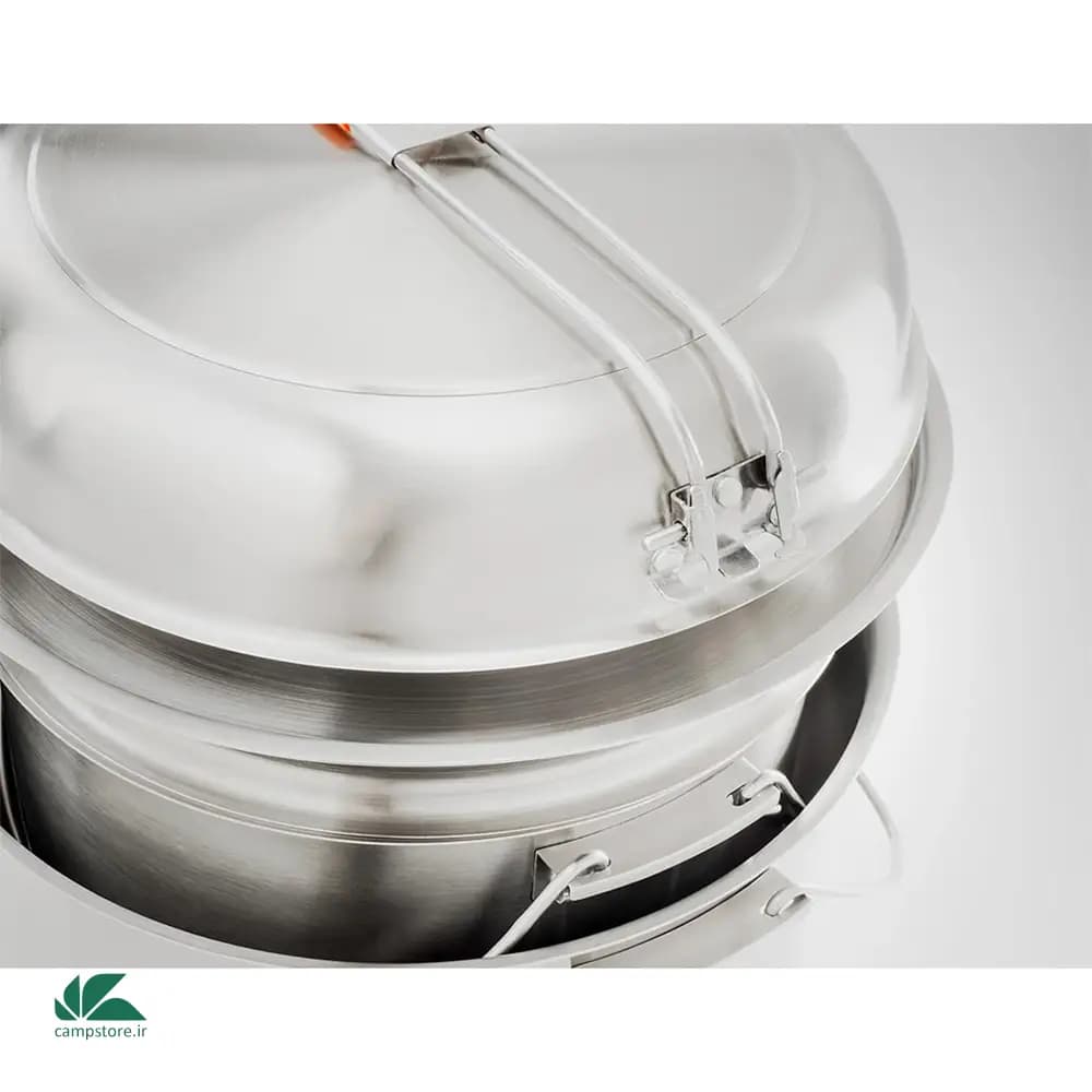 ست ظروف 8 نفره جی اس آی مدل Glacier Stainless Troop Cookset — تصویر ۳