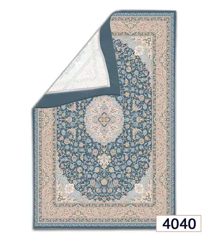 روفرشی کشدار طرح ترک زمینه ابی کد4040 — تصویر ۲
