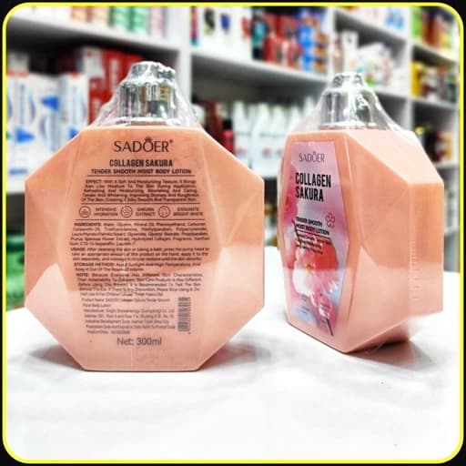 لوسیون بدن کلاژن ساکورا SADOER مدل Collagen Sakura حجم 300 میلیلیتر — تصویر ۲