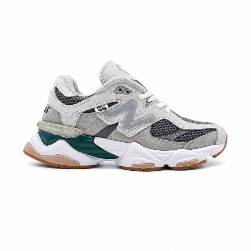 کفش و کتانی زنانه و دخترانه چرم طبیعی مدل نیوبالانس 9060 NEW BALANCE رنگ طوسی کد 8942 — تصویر ۲