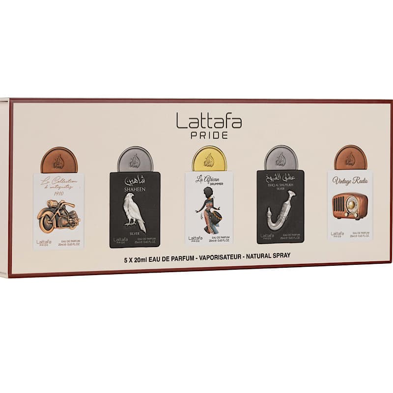 ست ۵ عددی عطر مینی پراید کالکشن شماره ۵ | Lattafa Pride Gift Set Box 05 | مجموعه لوکس با ۵ رایحه خاص